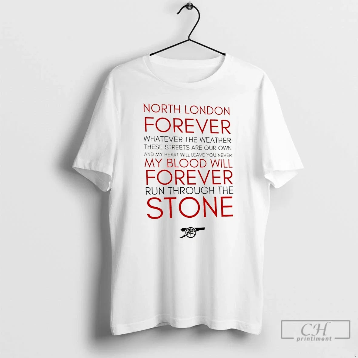 Classic Arsenal Fc North London Forever Lyrics - Adult & Kids T-Shirts, Sweatshirts & Hoodies apparel design preview 1