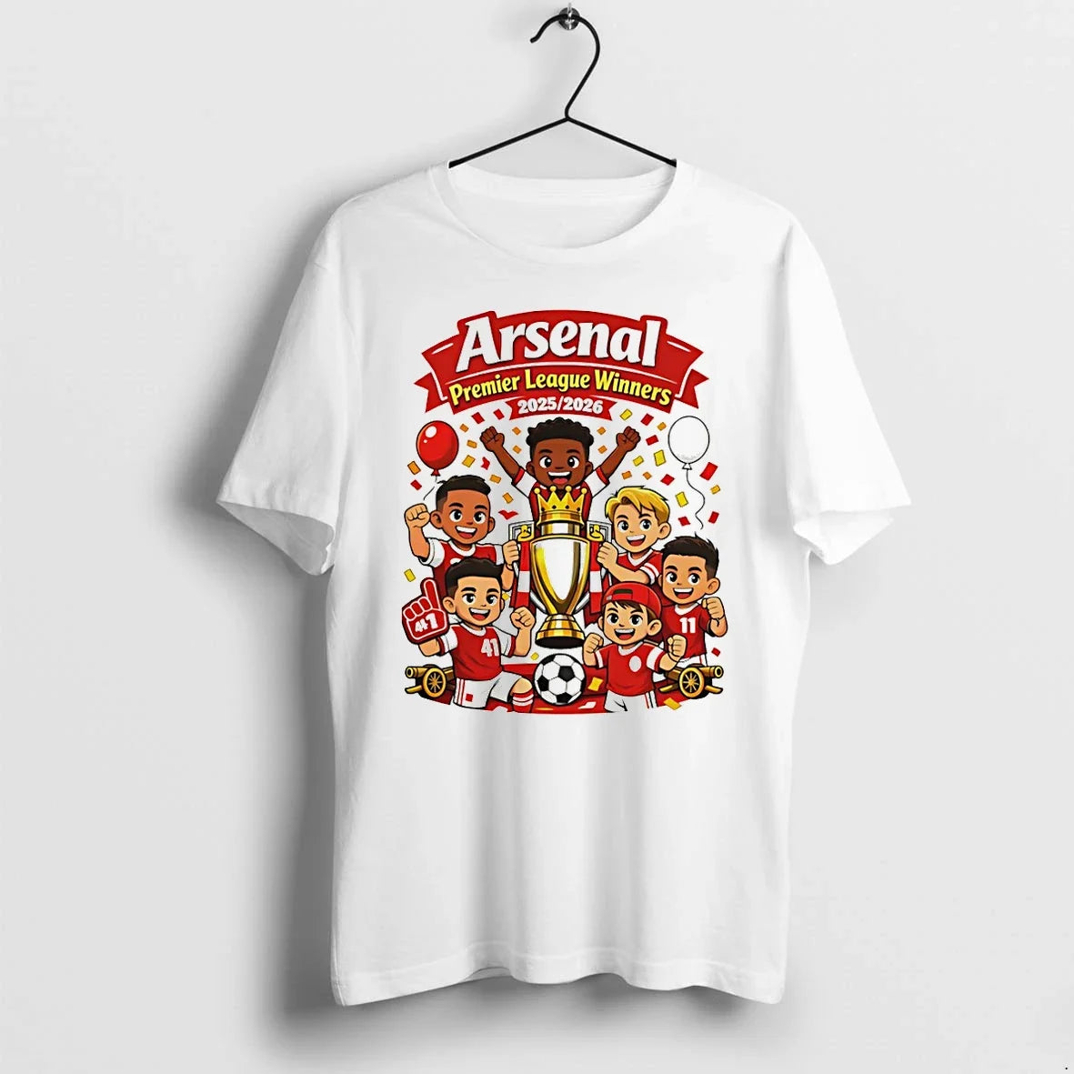 Classic Arsenal Fc Cartoon Premier League Winners - Adult & Kids T-Shirts, Sweatshirts & Hoodies apparel design preview 1