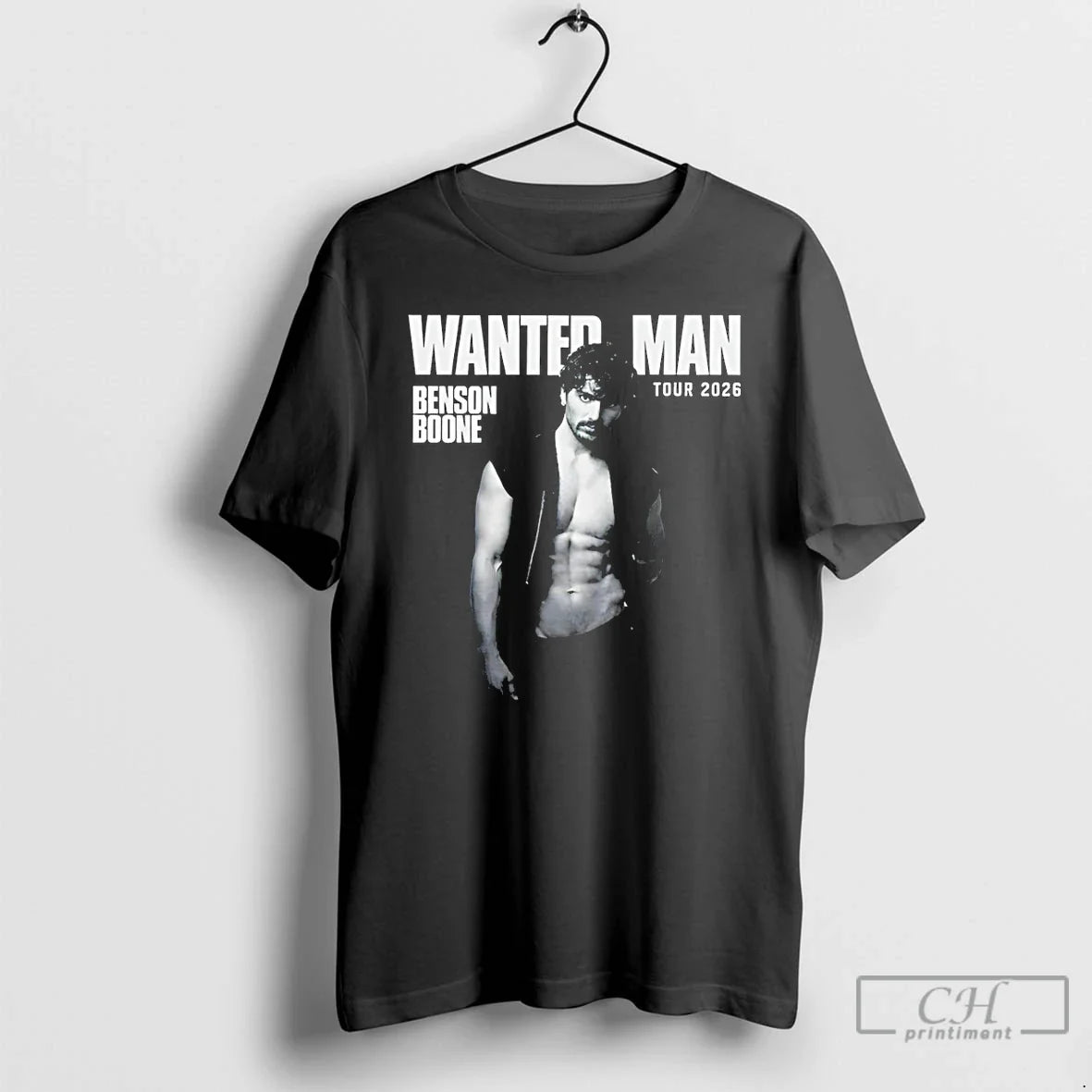 Classic Benson Boone Wanted Man Tour 2026 Vintage - Adult & Kids T-Shirts, Sweatshirts & Hoodies apparel design preview 1