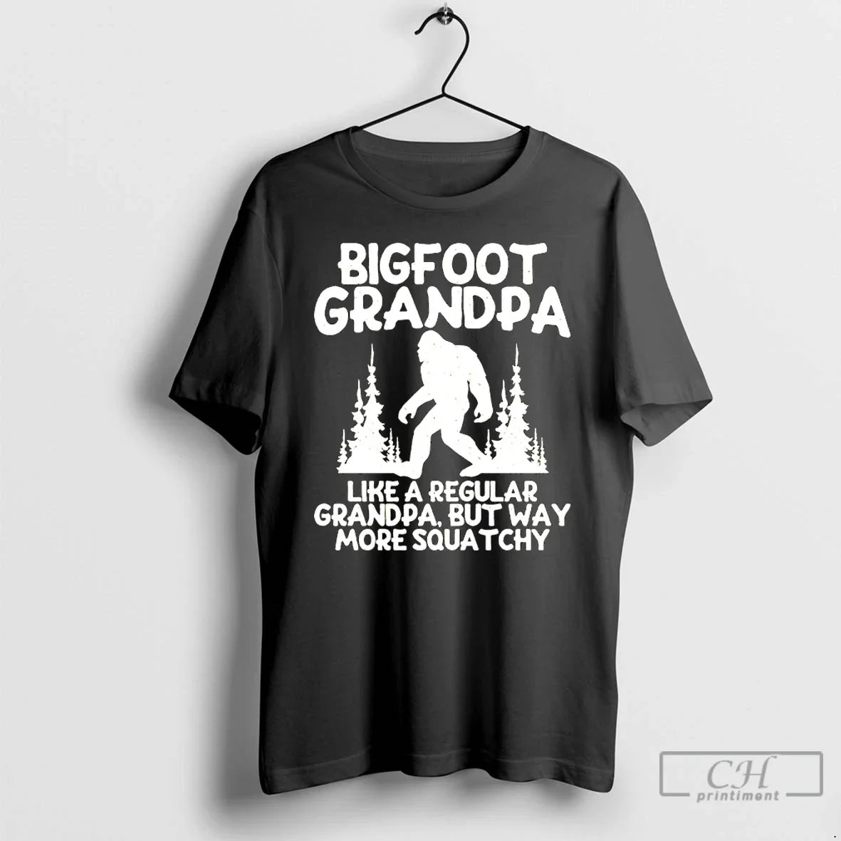 Classic Bigfoot Grandpa Like A Regular But Way More - Adult & Kids T-Shirts, Sweatshirts & Hoodies apparel design preview 1