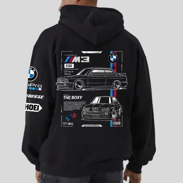 Classic Bimmer M3 E30 Menswear Street Racing Car - Adult & Kids T-Shirts, Sweatshirts & Hoodies apparel design preview 1