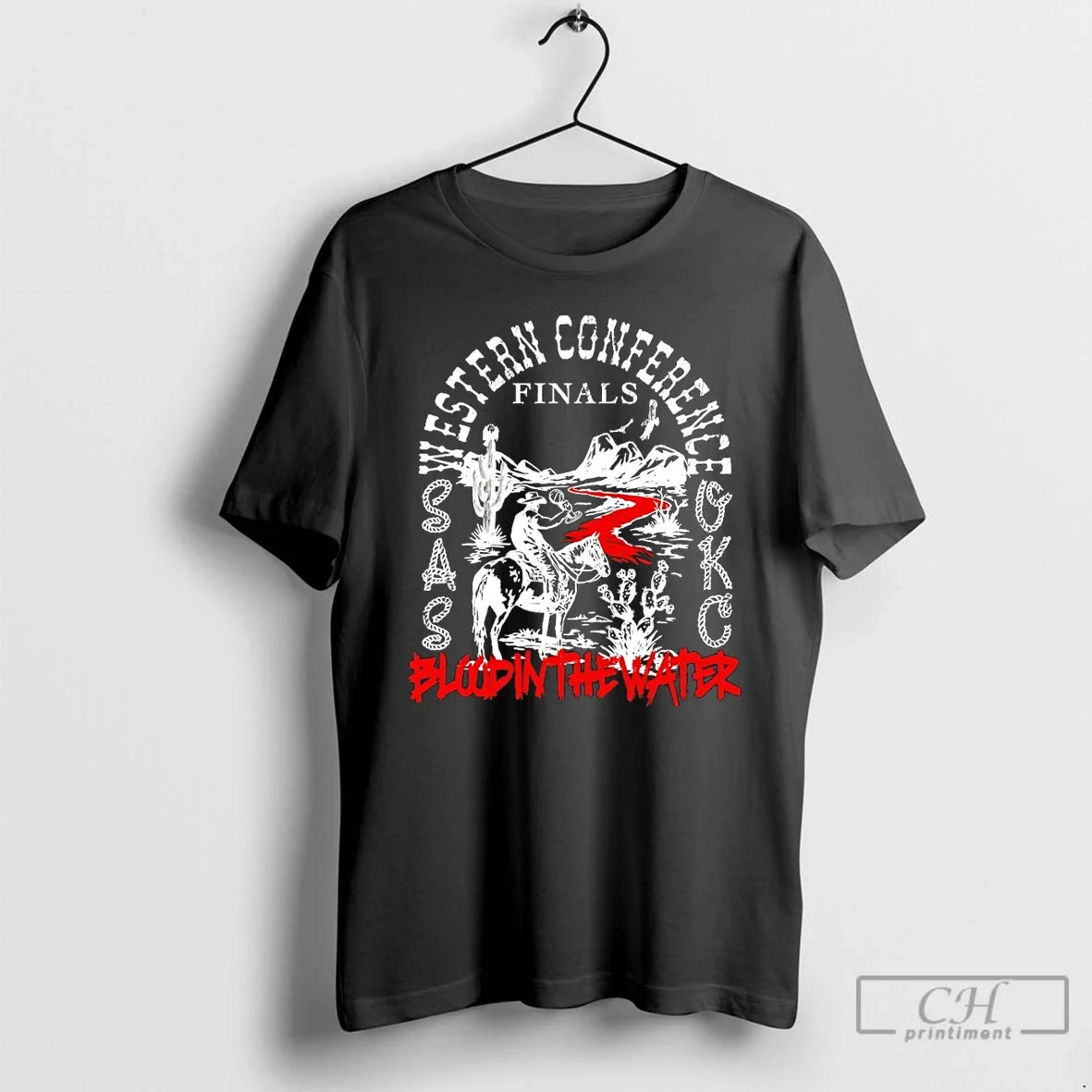 Classic Blood In The Water Western Conference Finals - Adult & Kids T-Shirts, Sweatshirts & Hoodies apparel design preview 1