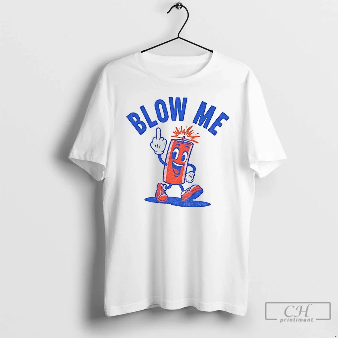 Classic Blow Me Firework Middle Finger - Adult & Kids T-Shirts, Sweatshirts & Hoodies apparel design preview 1