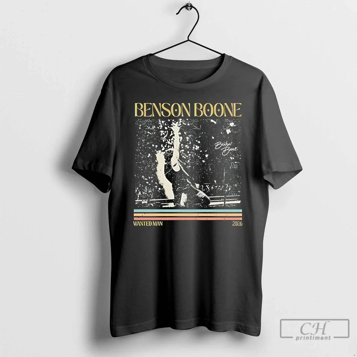 Classic Cmda4blu Benson Boone Wanted Man World Tour - Adult & Kids T-Shirts, Sweatshirts & Hoodies apparel design preview 1