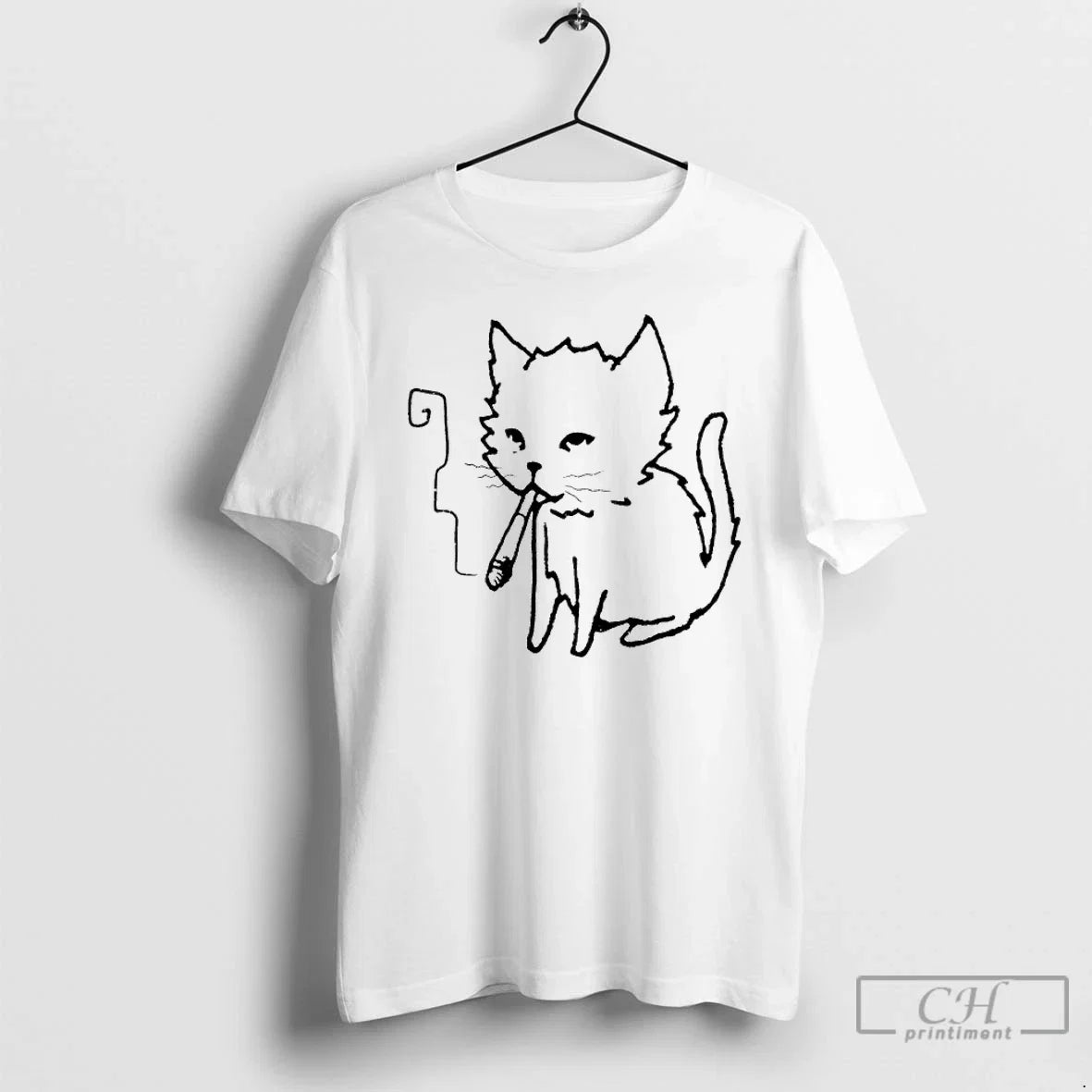 Classic Cat Smoking Art - Adult & Kids T-Shirts, Sweatshirts & Hoodies apparel design preview 1