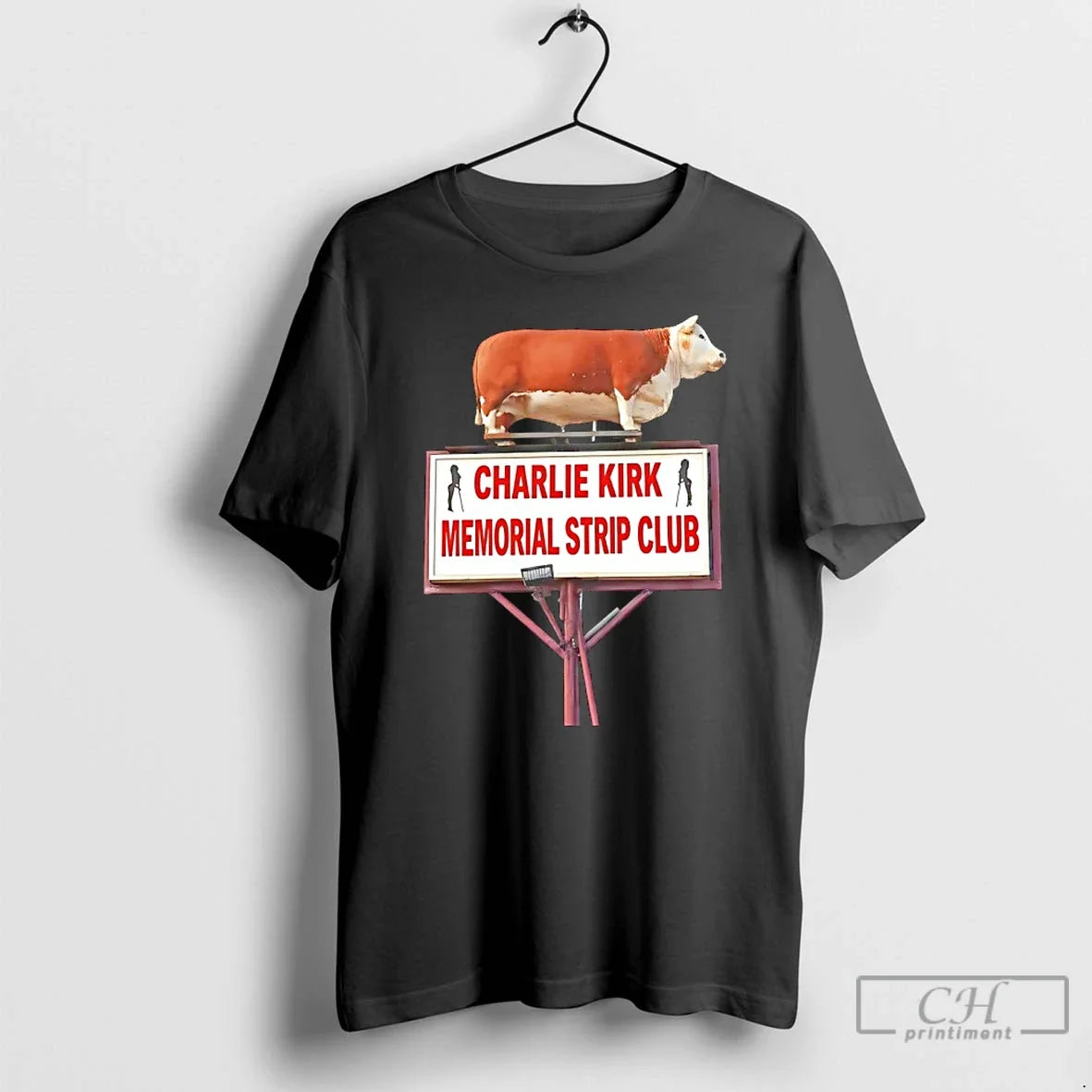 Classic Charlie Kirk Memorial Strip Club - Adult & Kids T-Shirts, Sweatshirts & Hoodies apparel design preview 1