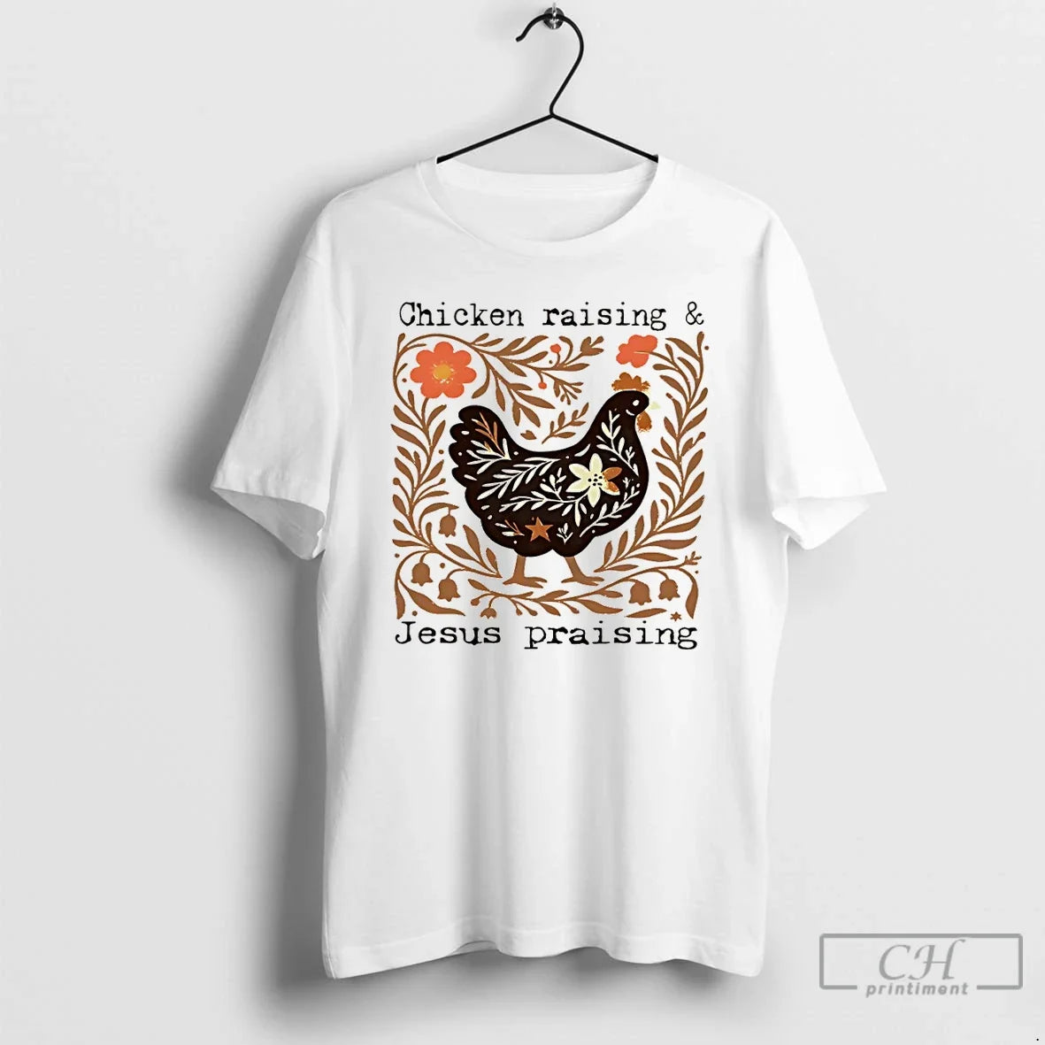Classic Chicken Raising And Jesus Praising Vintage - Adult & Kids T-Shirts, Sweatshirts & Hoodies apparel design preview 1