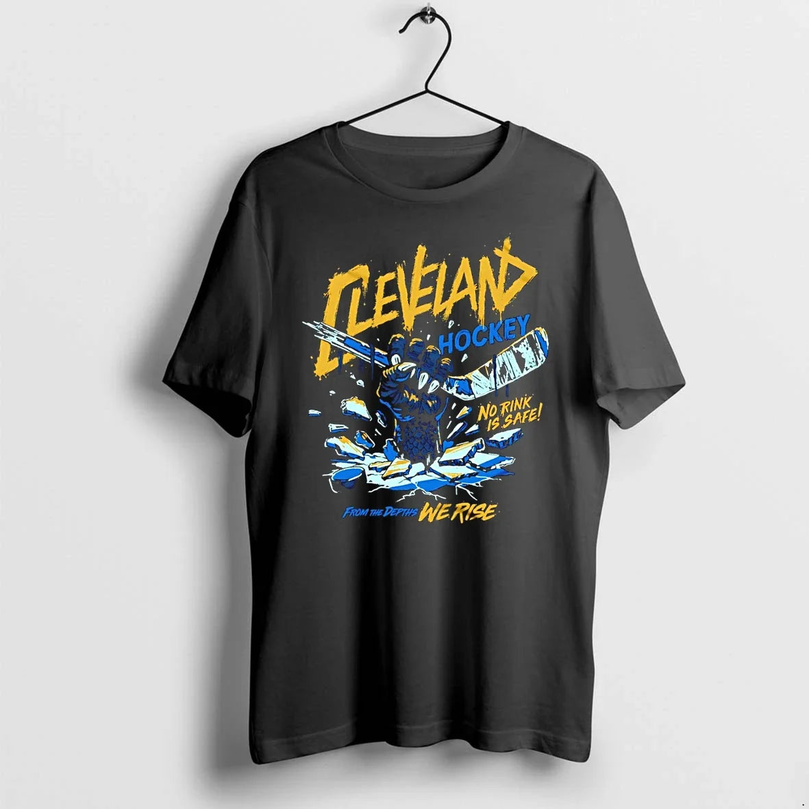 Classic Cleveland Monsters Hockey No Rink Is Safe - Adult & Kids T-Shirts, Sweatshirts & Hoodies apparel design preview 1