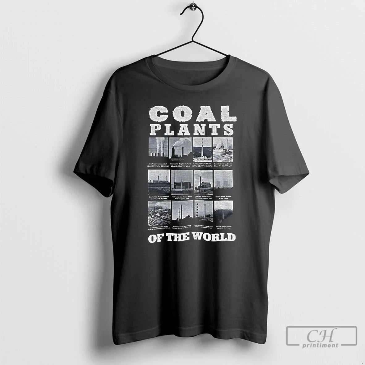 Classic Coal Plants Of The World Graphic Vintage - Adult & Kids T-Shirts, Sweatshirts & Hoodies apparel design preview 1