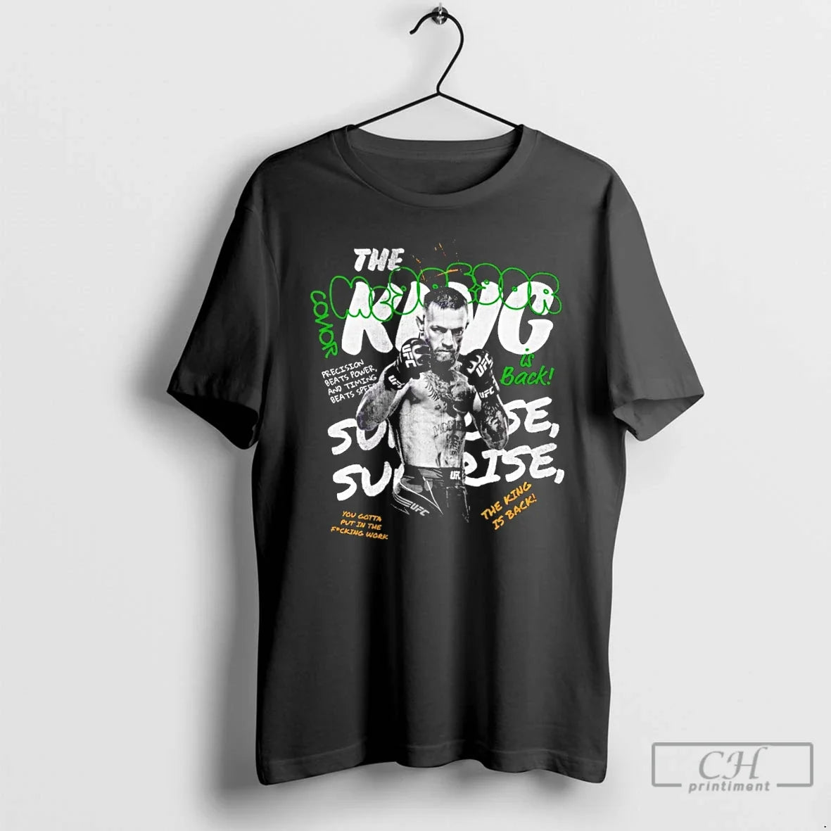 Classic Conor Mcgregor Ufc The King Is Back - Adult & Kids T-Shirts, Sweatshirts & Hoodies apparel design preview 1