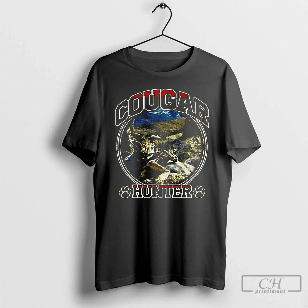 Classic Cougar Hunter Vintage - Adult & Kids T-Shirts, Sweatshirts & Hoodies apparel design preview 1