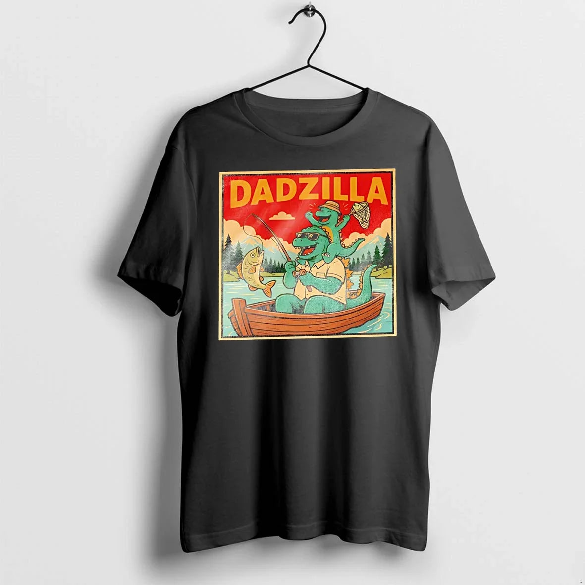 Classic Dadzilla Fishing Fathers Day Graphic Sweater - Adult & Kids T-Shirts, Sweatshirts & Hoodies apparel design preview 1