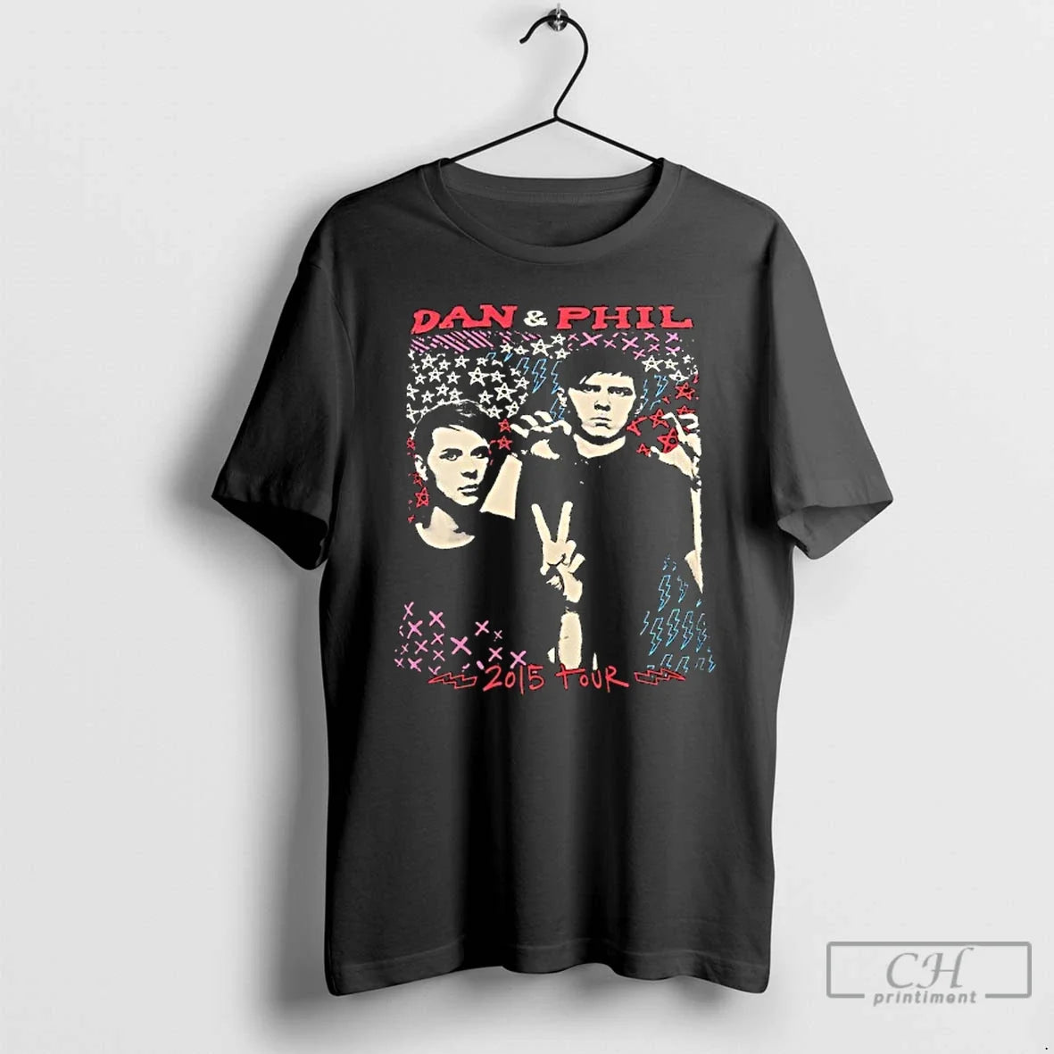 Classic Dan And Phil The Amazing Tour Is Not On Fire - Adult & Kids T-Shirts, Sweatshirts & Hoodies apparel design preview 1