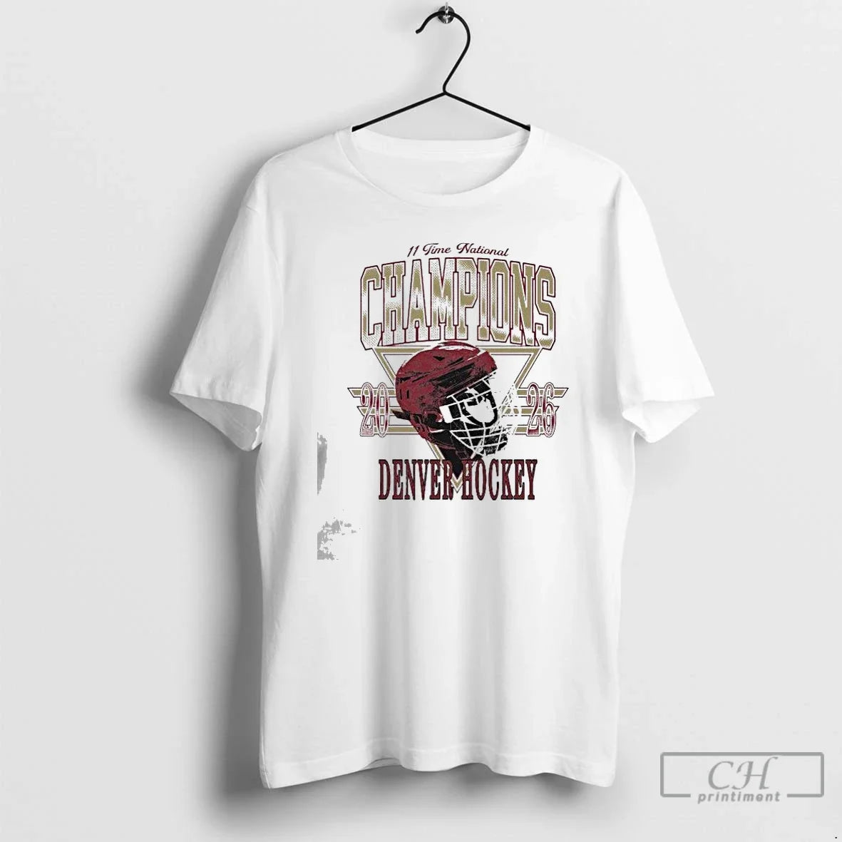 Classic Denver Pioneers 11 Time Hockey National - Adult & Kids T-Shirts, Sweatshirts & Hoodies apparel design preview 1