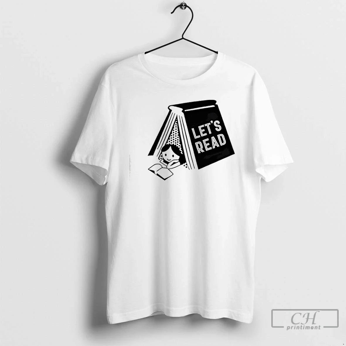 Classic Derek Luh Lets Read - Adult & Kids T-Shirts, Sweatshirts & Hoodies apparel design preview 1