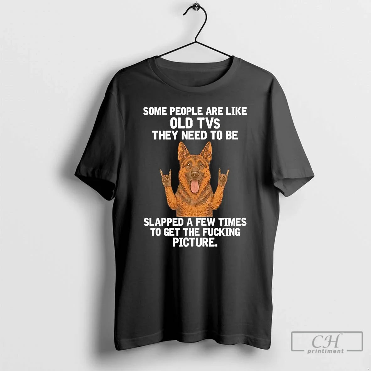Classic Dog Some People Are Like Old Tvs They Need To - Adult & Kids T-Shirts, Sweatshirts & Hoodies apparel design preview 1