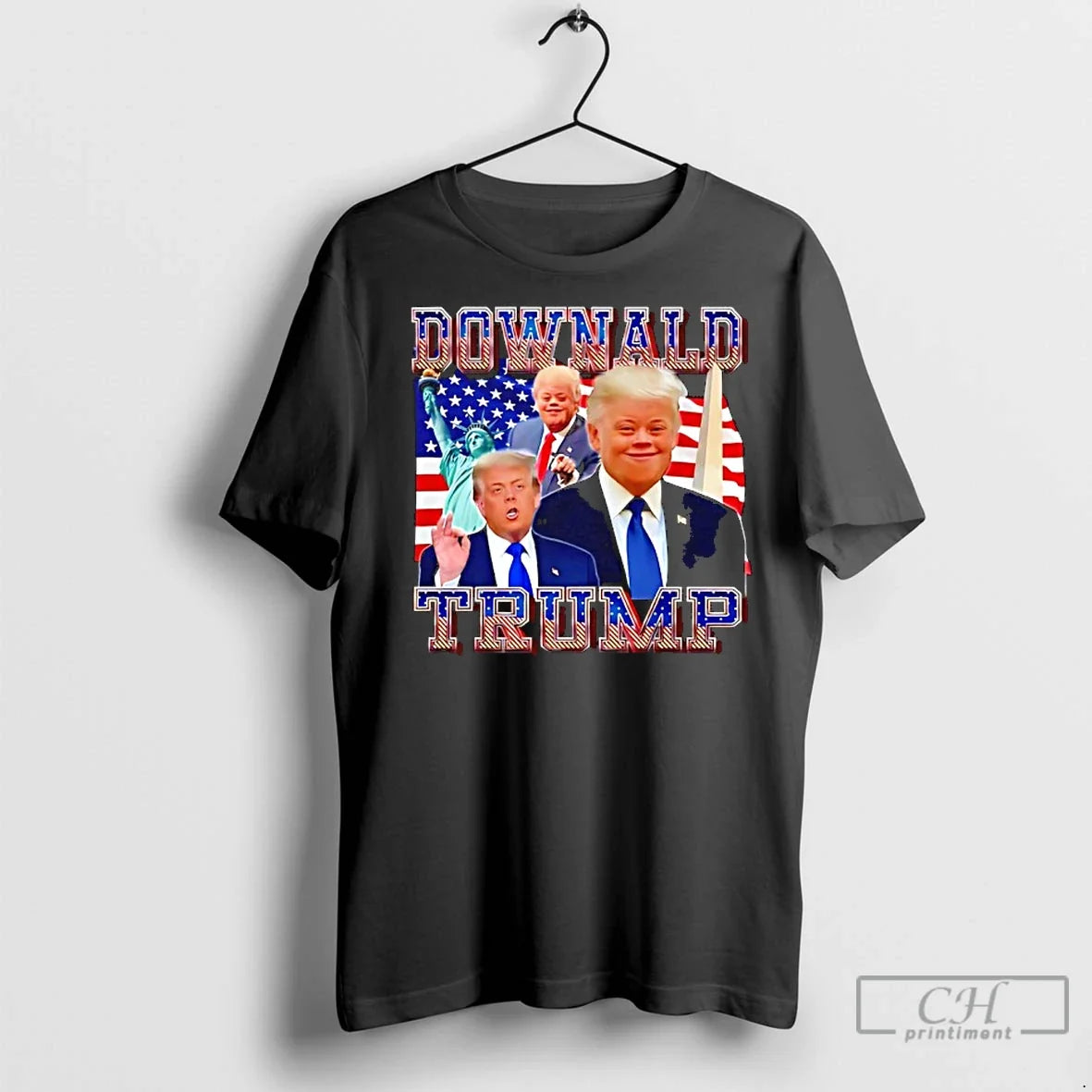 Classic Downald Trump Patriotic American Flag - Adult & Kids T-Shirts, Sweatshirts & Hoodies apparel design preview 1