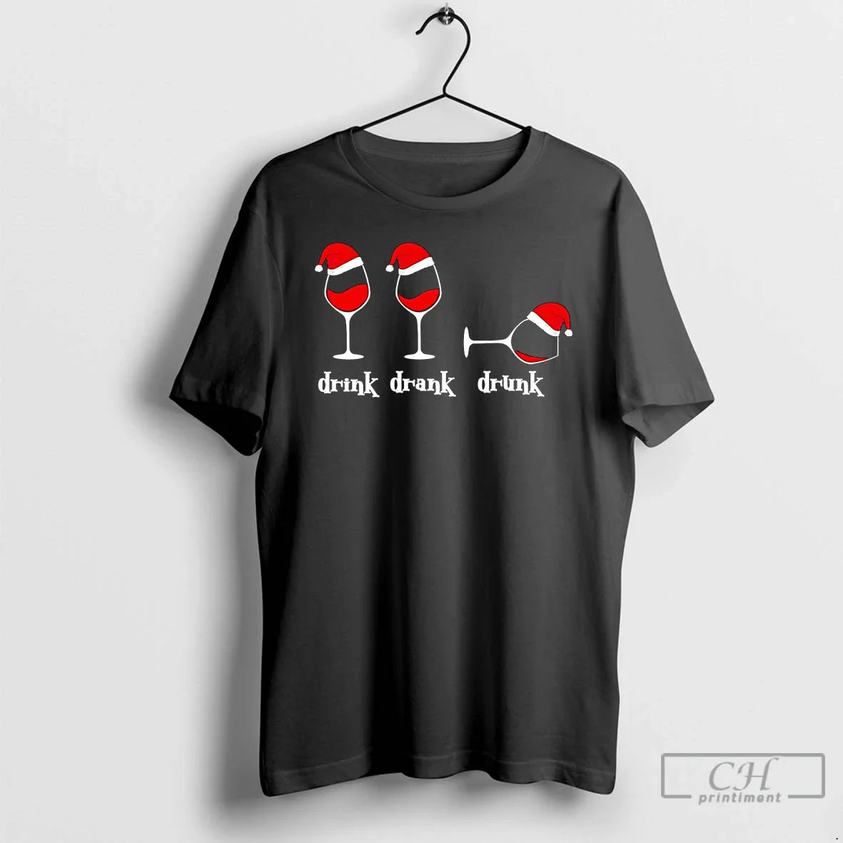 Classic Drink Drank Drunk Wine Christmas - Adult & Kids T-Shirts, Sweatshirts & Hoodies apparel design preview 1
