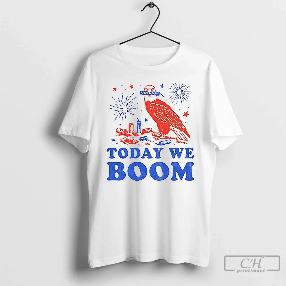 Classic Eagle Today We Boom Firework 4th Of July - Adult & Kids T-Shirts, Sweatshirts & Hoodies apparel design preview 1