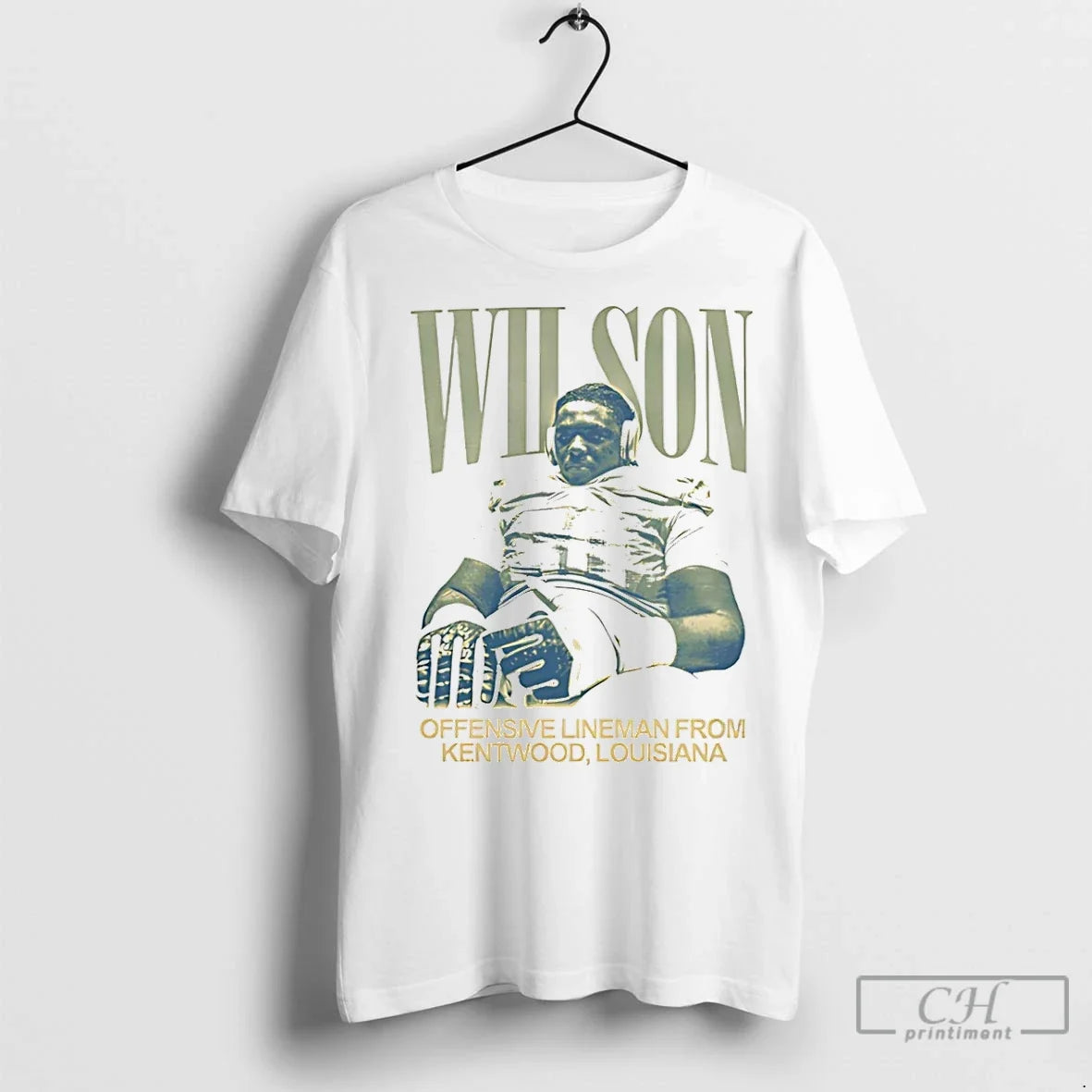 Classic Edwin Wilson Offensive Lineman From Kentwood - Adult & Kids T-Shirts, Sweatshirts & Hoodies apparel design preview 1