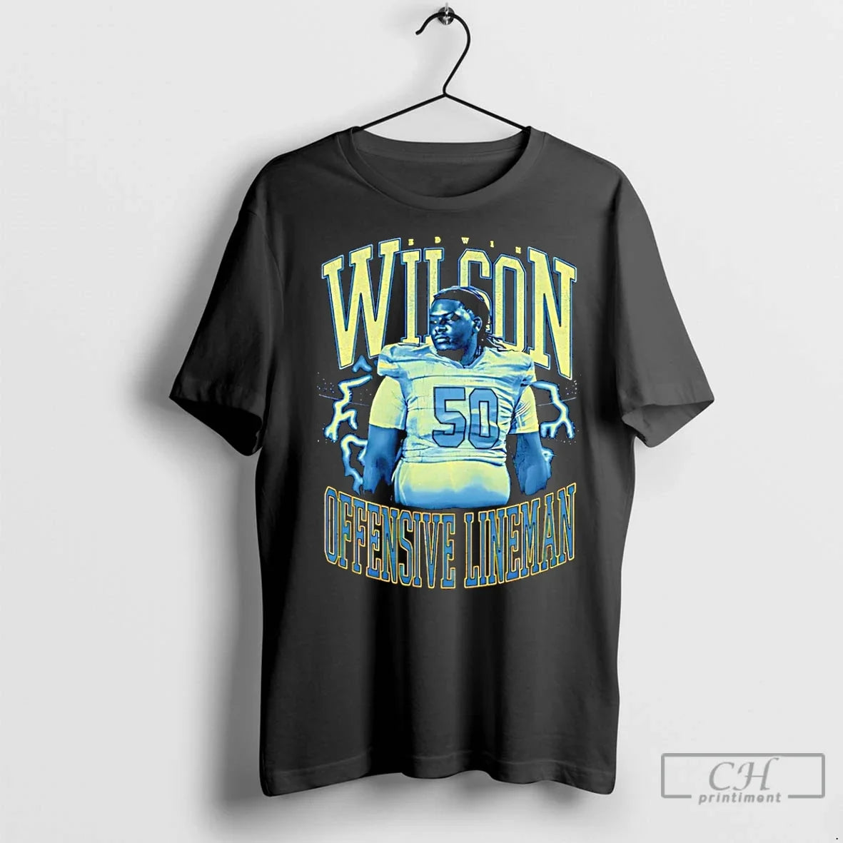 Classic Edwin Wilson Offensive Lineman Retro - Adult & Kids T-Shirts, Sweatshirts & Hoodies apparel design preview 1