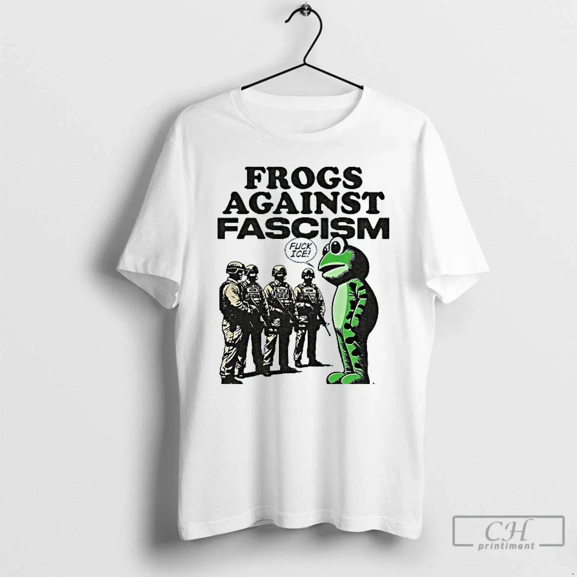 Classic Frogs Against Fascism Fuck Ice Portland Mens - Adult & Kids T-Shirts, Sweatshirts & Hoodies apparel design preview 1