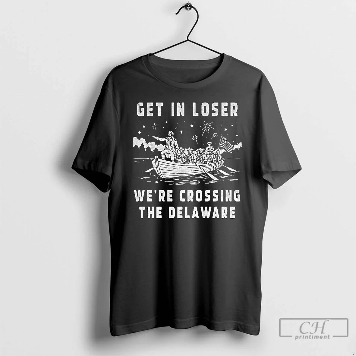 Classic George Washington Get In Loser Were Crossing - Adult & Kids T-Shirts, Sweatshirts & Hoodies apparel design preview 1