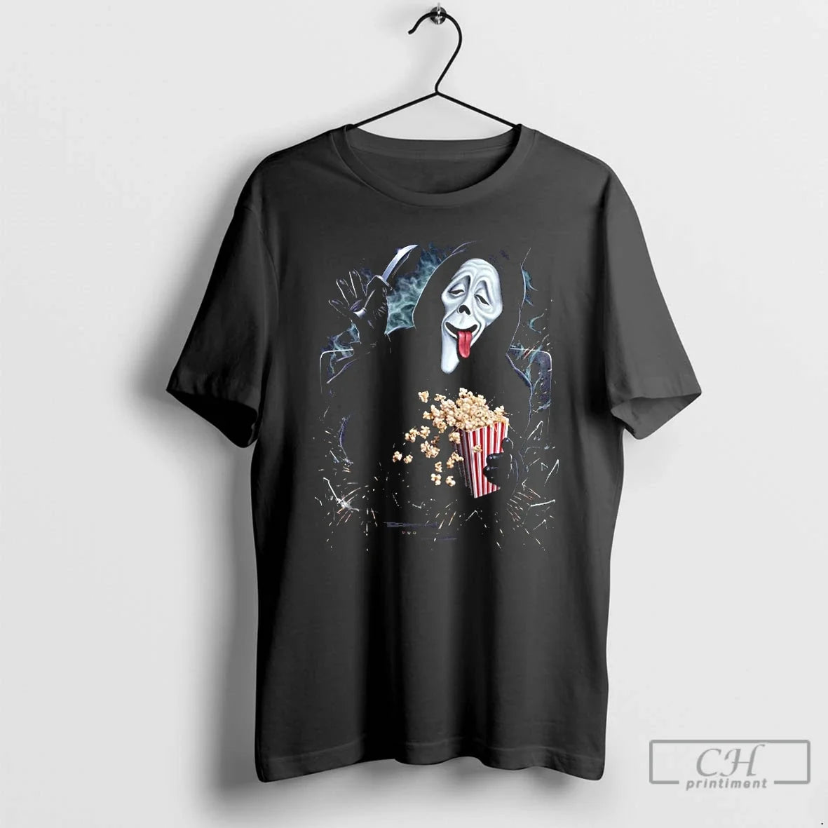 Classic Ghost Face Spoof Scary Movie Munchies - Adult & Kids T-Shirts, Sweatshirts & Hoodies apparel design preview 1