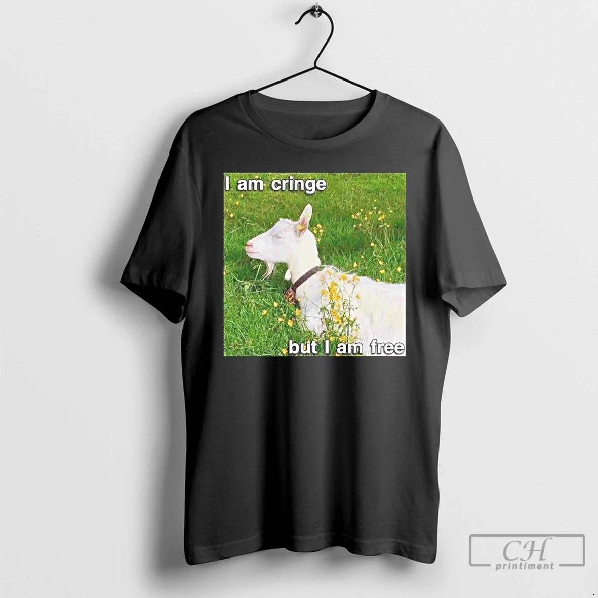 Classic Goat I Am Cringe But Free - Adult & Kids T-Shirts, Sweatshirts & Hoodies apparel design preview 1