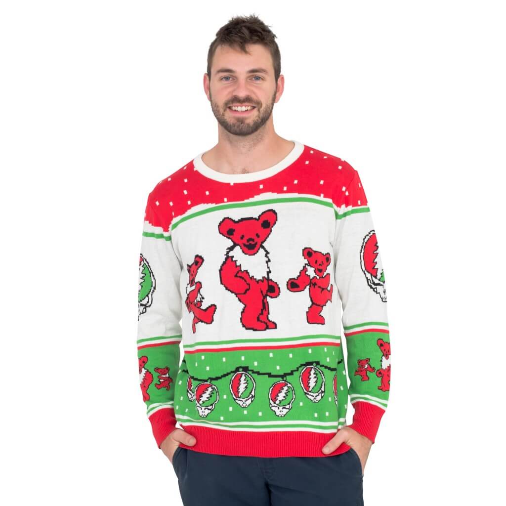 Classic Grateful Dead Dancing Bears Ugly Christmas Sweater - Holiday Gift product image 3