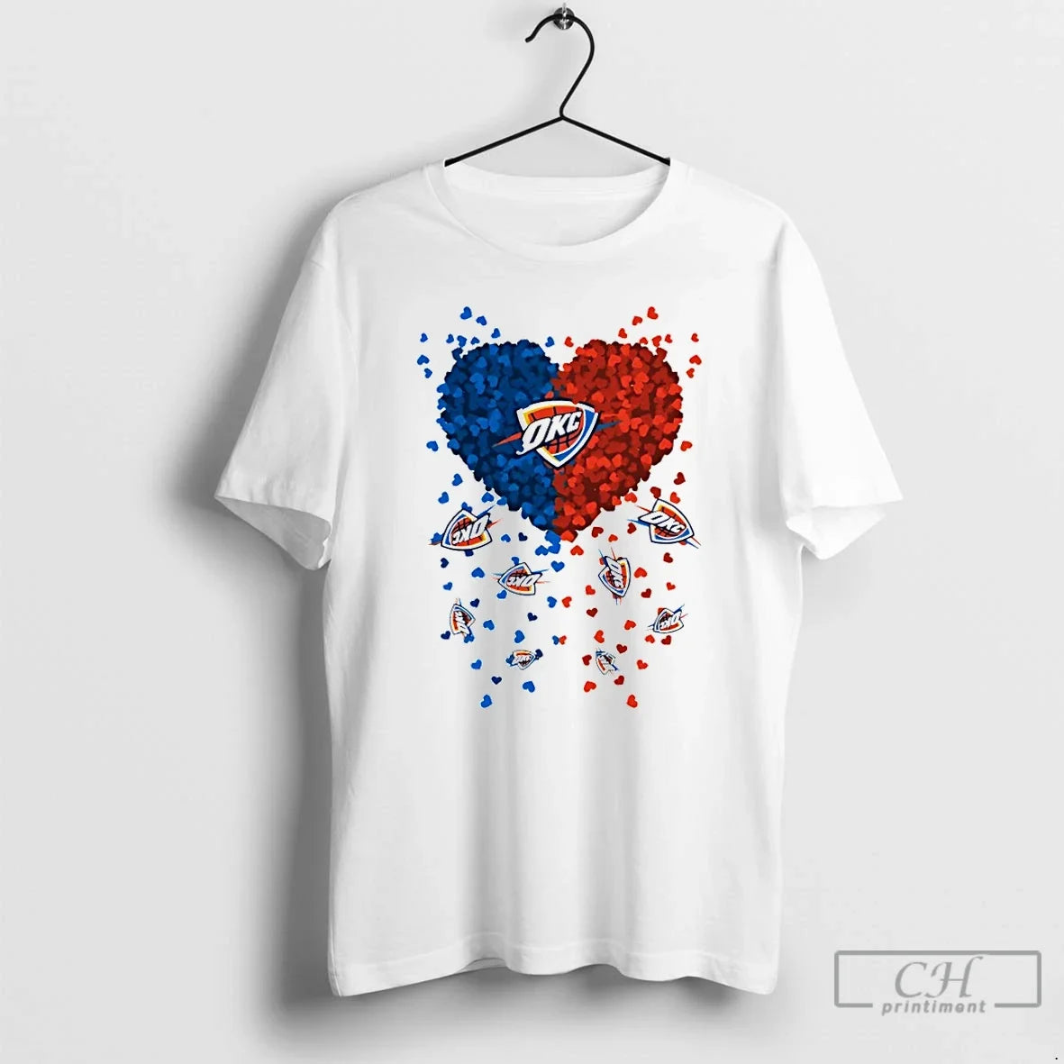 Classic Heart Of Oklahoma City Thunder Basketball Nba - Adult & Kids T-Shirts, Sweatshirts & Hoodies apparel design preview 1