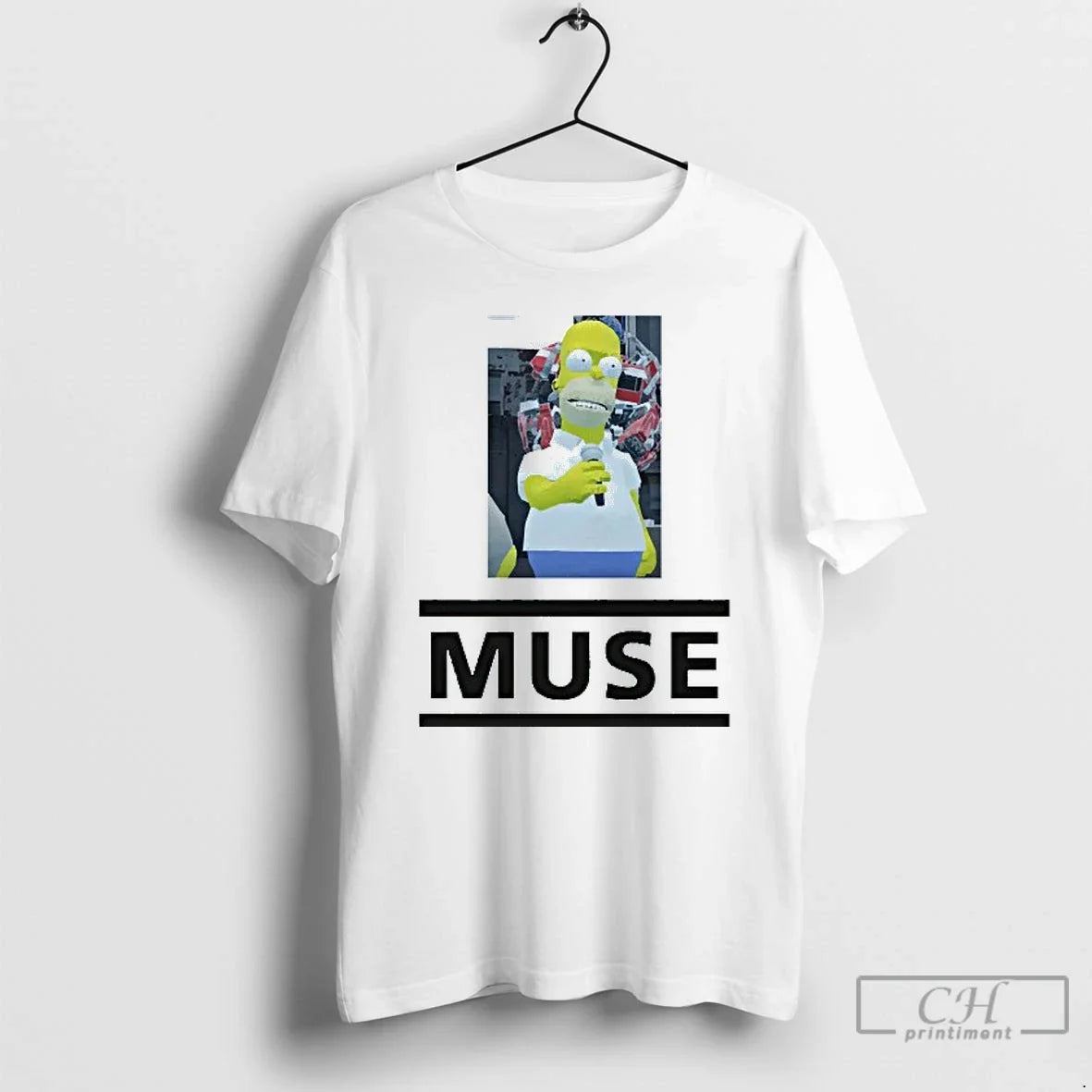 Classic Homer Simpson Music Band Mens White - Adult & Kids T-Shirts, Sweatshirts & Hoodies apparel design preview 1