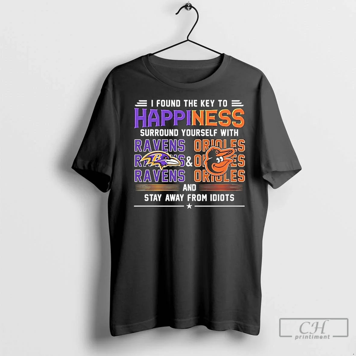 Classic I Found The Key To Happiness Surround - Adult & Kids T-Shirts, Sweatshirts & Hoodies apparel design preview 1