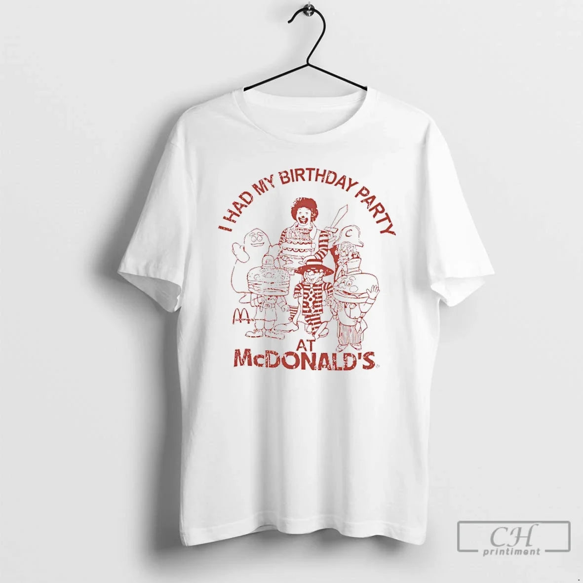 Classic I Had My Birthday Party At Mcdonalds Vintage - Adult & Kids T-Shirts, Sweatshirts & Hoodies apparel design preview 1