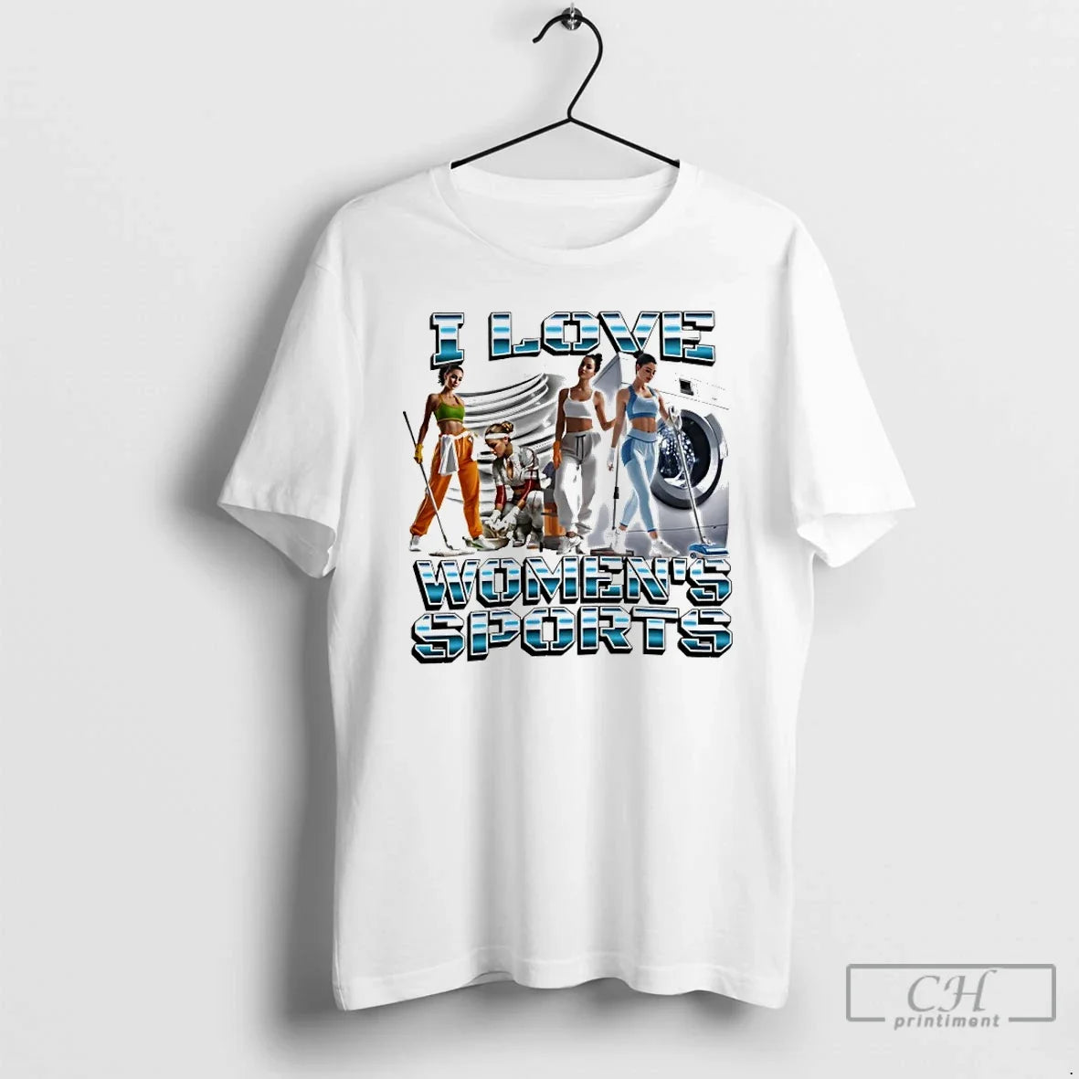 Classic I Love Womens Sports 90s Bootleg - Adult & Kids T-Shirts, Sweatshirts & Hoodies apparel design preview 1