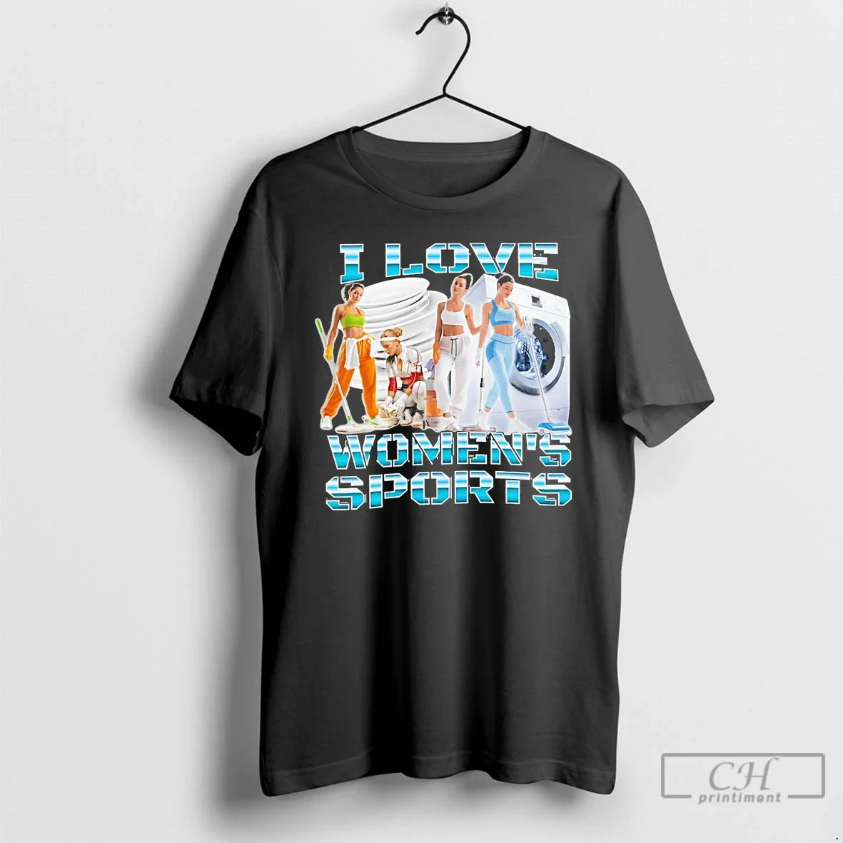 Classic I Love Womens Sportsousehold Chores - Adult & Kids T-Shirts, Sweatshirts & Hoodies apparel design preview 1