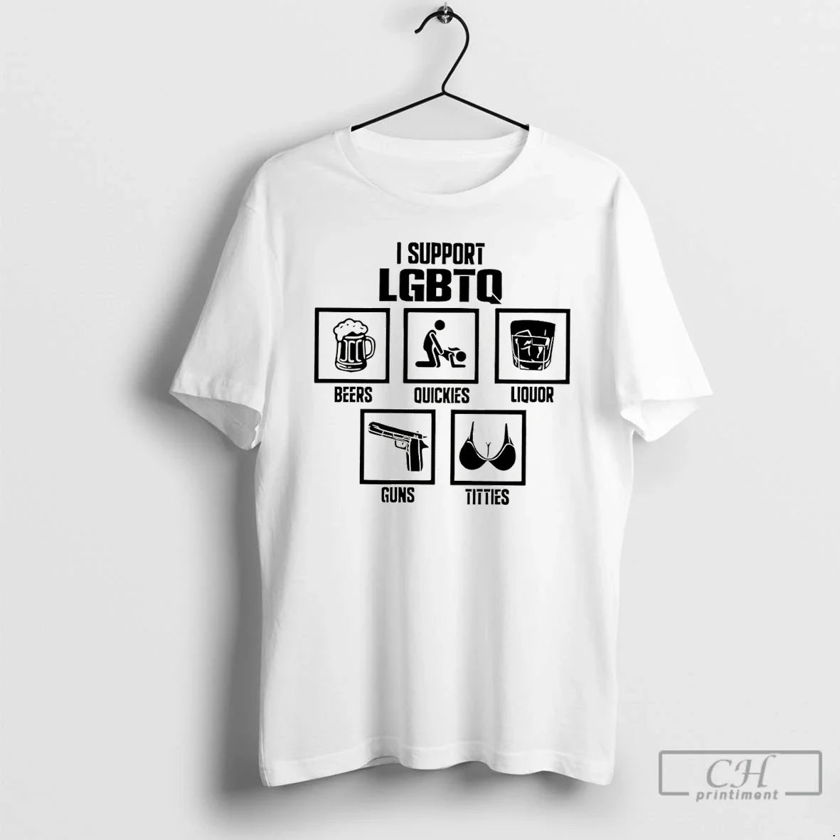 Classic I Support Lgbtq Beers Quickies Liquor Guns - Adult & Kids T-Shirts, Sweatshirts & Hoodies apparel design preview 1