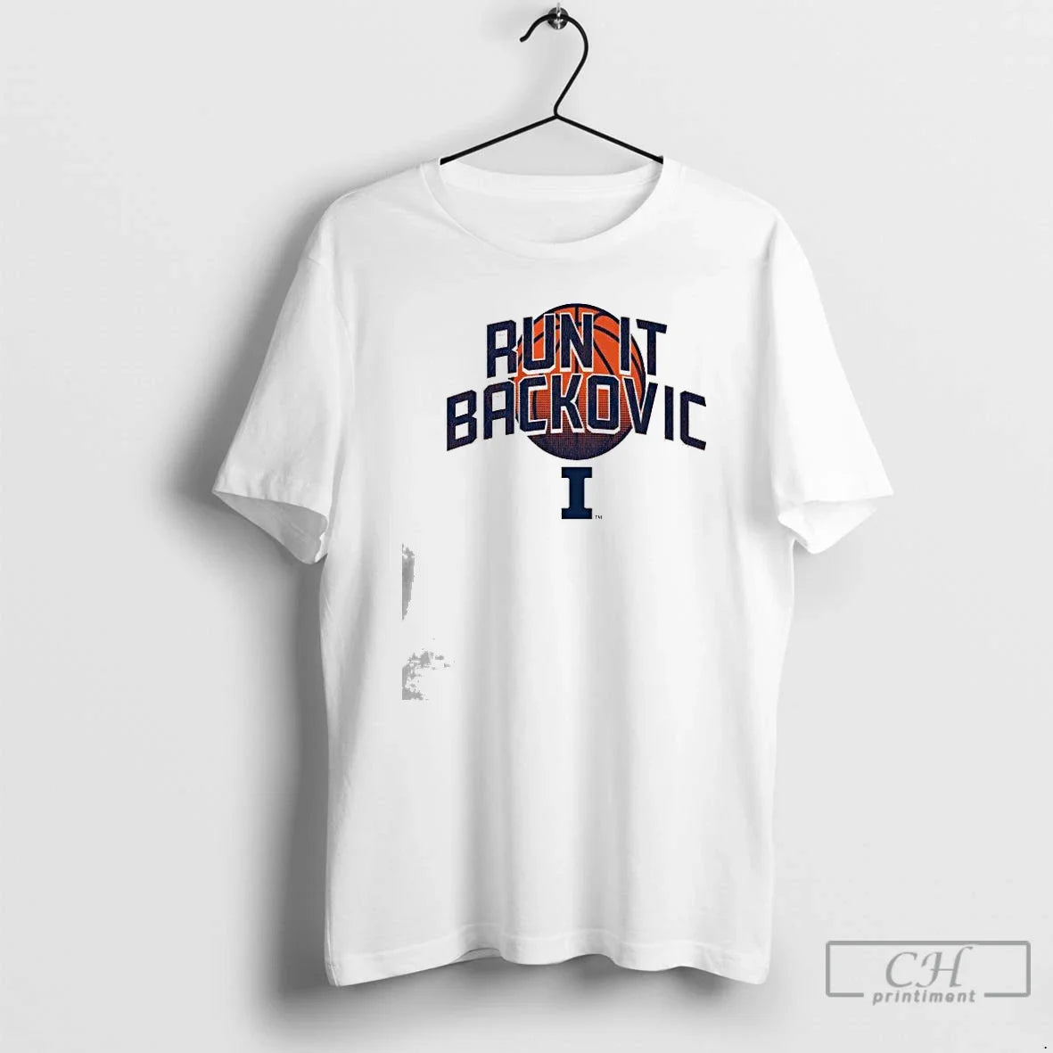 Classic Illinois Basketball Run It Backovic - Adult & Kids T-Shirts, Sweatshirts & Hoodies apparel design preview 1