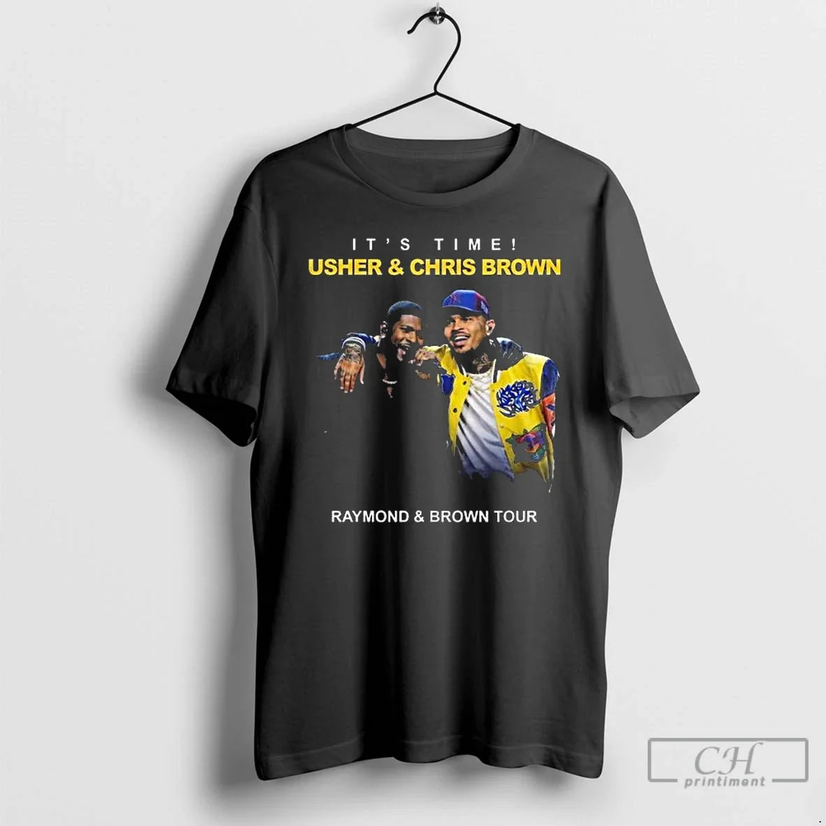 Classic Its Time Usher Chris Brown Raymond Tour - Adult & Kids T-Shirts, Sweatshirts & Hoodies apparel design preview 1