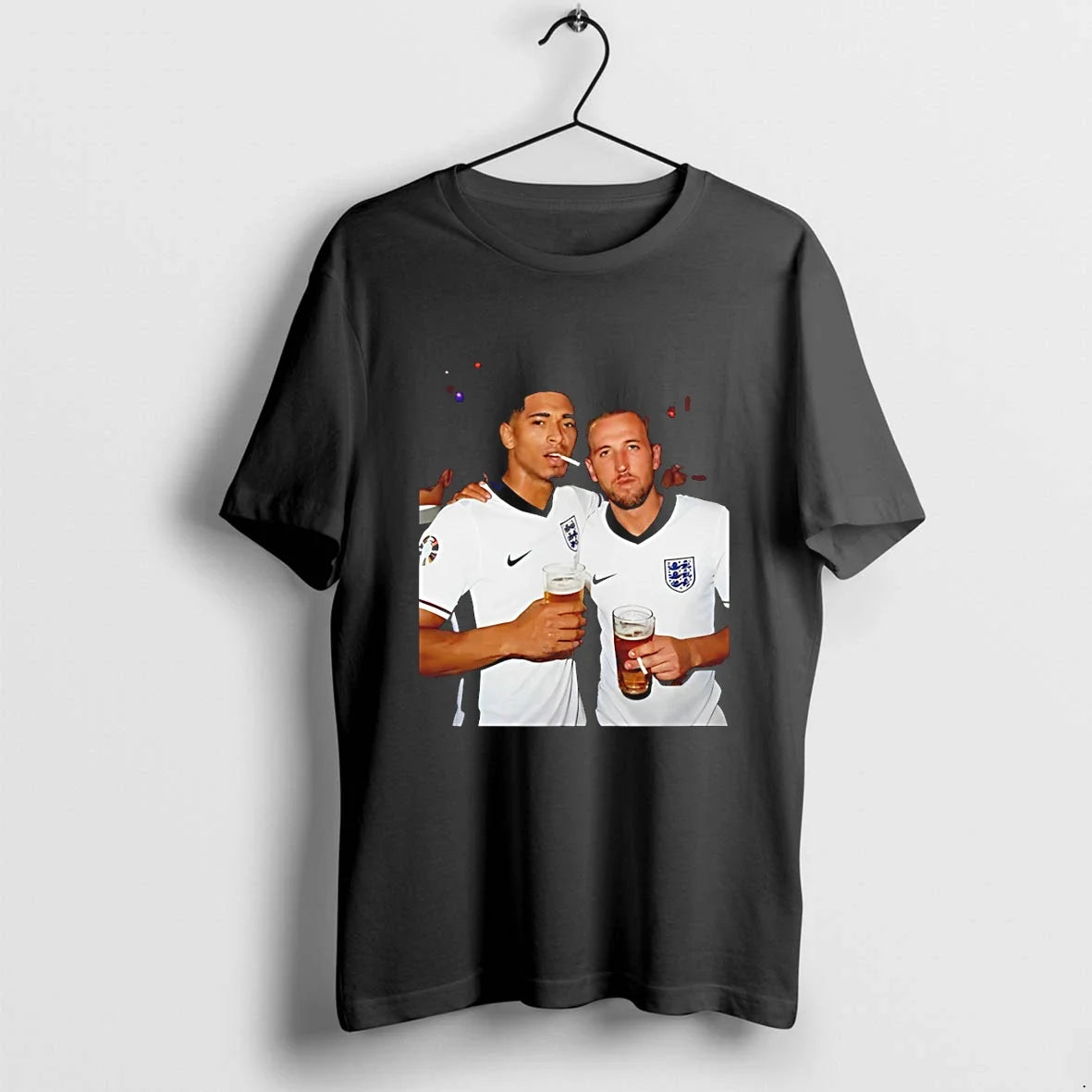 Classic Jude Bellingham And Harry Kane Smoking Drink - Adult & Kids T-Shirts, Sweatshirts & Hoodies apparel design preview 1