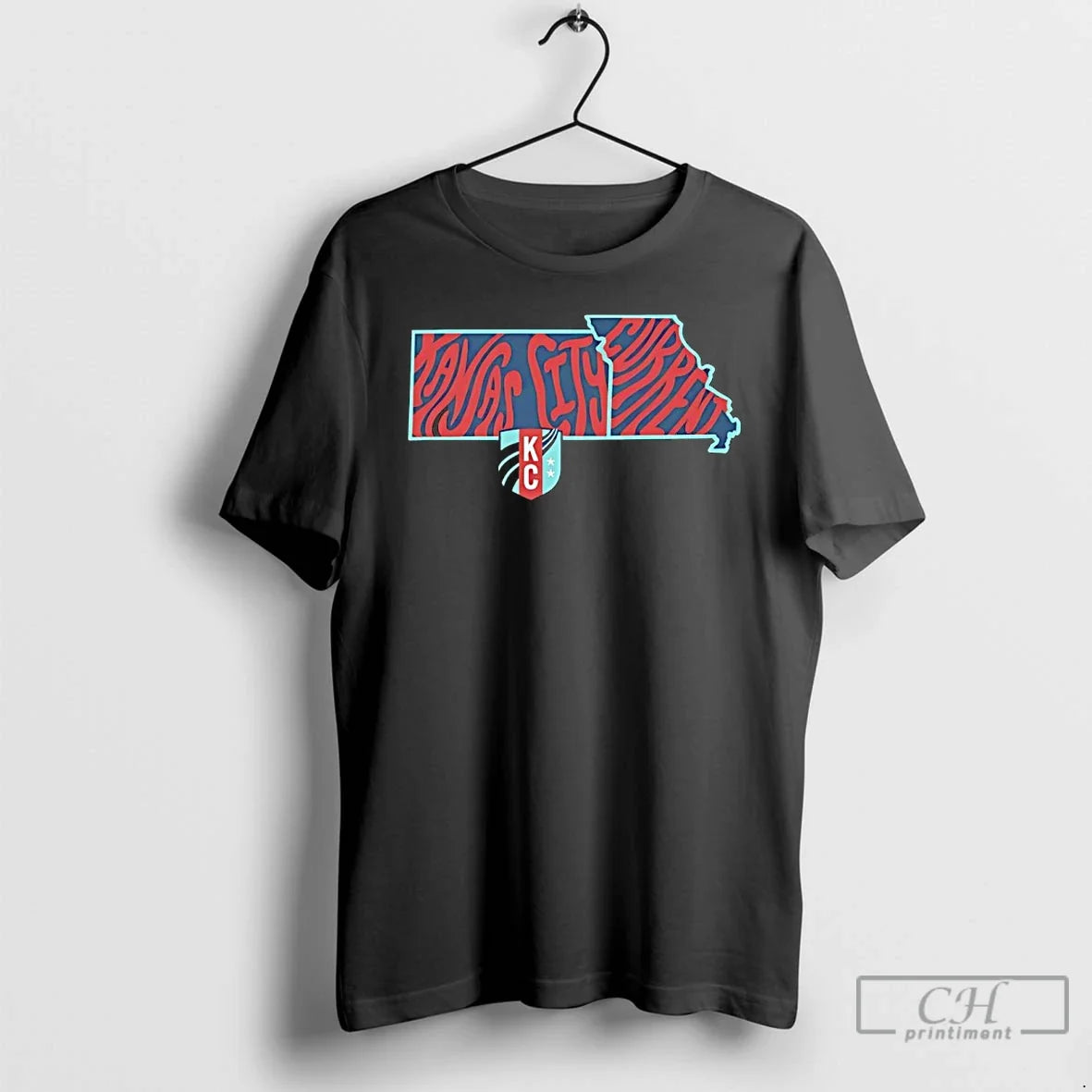 Classic Kansas City Current Groovy Team State - Adult & Kids T-Shirts, Sweatshirts & Hoodies apparel design preview 1