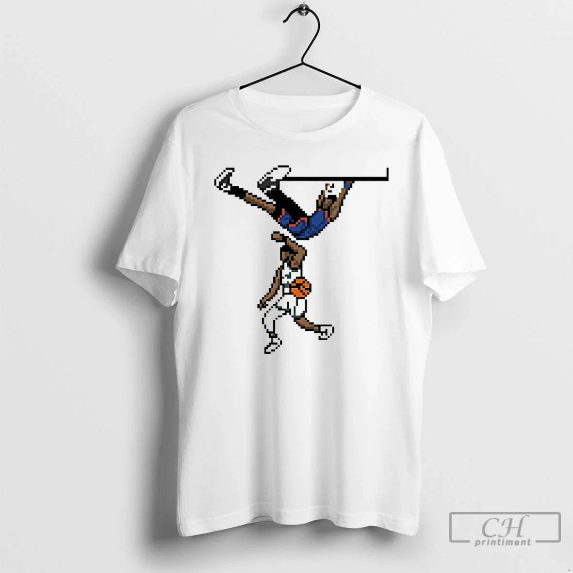 Classic Knicks Vs Celtics Og Anunoby Dunks Against - Adult & Kids T-Shirts, Sweatshirts & Hoodies apparel design preview 1