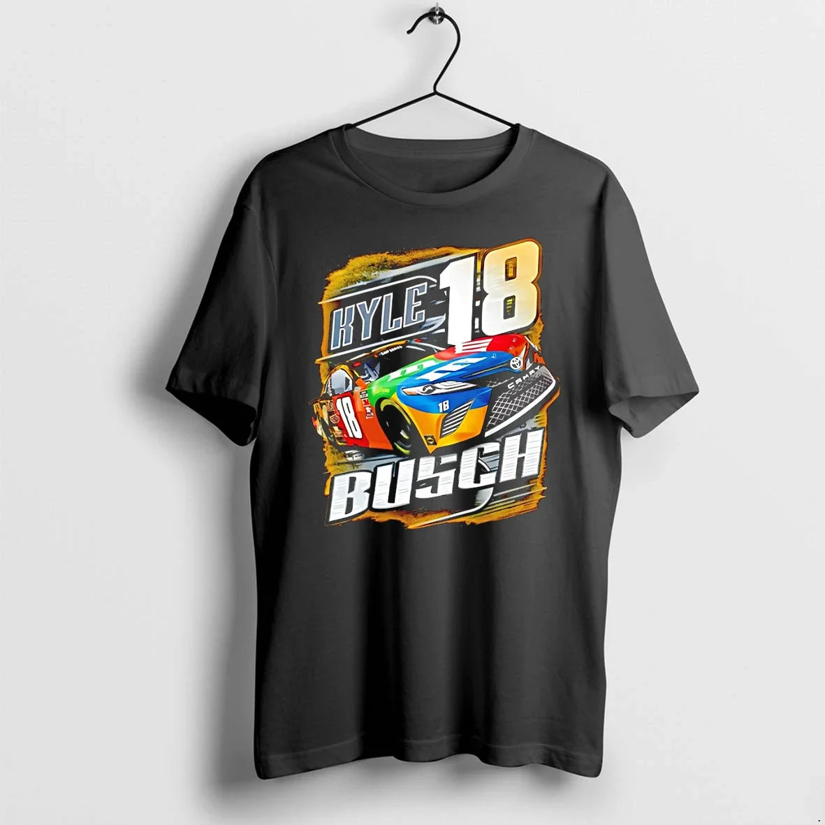 Classic Kyle Busch 18 Nascar Racing Toyota Camry Race - Adult & Kids T-Shirts, Sweatshirts & Hoodies apparel design preview 1