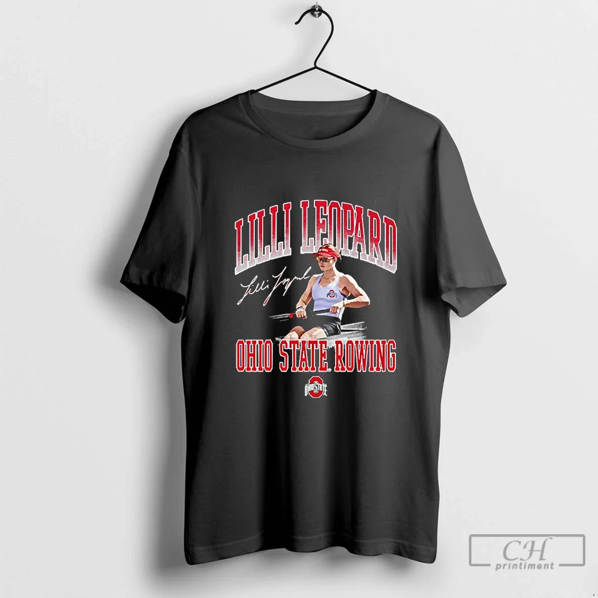 Classic Lilli Leopard Ohio State Rowing Player - Adult & Kids T-Shirts, Sweatshirts & Hoodies apparel design preview 1