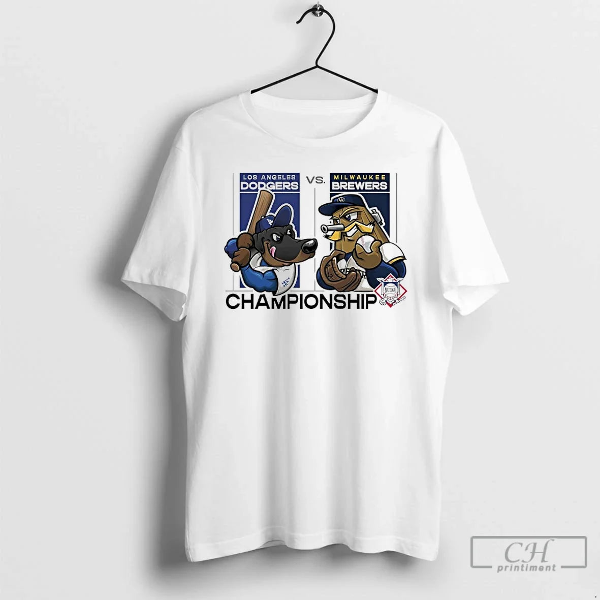 Classic Los Angeles Dodgers Vs Milwaukee Brewers 2025 - Adult & Kids T-Shirts, Sweatshirts & Hoodies apparel design preview 1