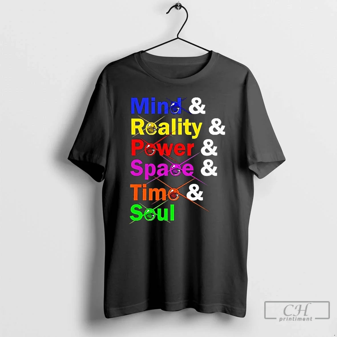 Classic Mind Reality Power Space Time Soul Text - Adult & Kids T-Shirts, Sweatshirts & Hoodies apparel design preview 1