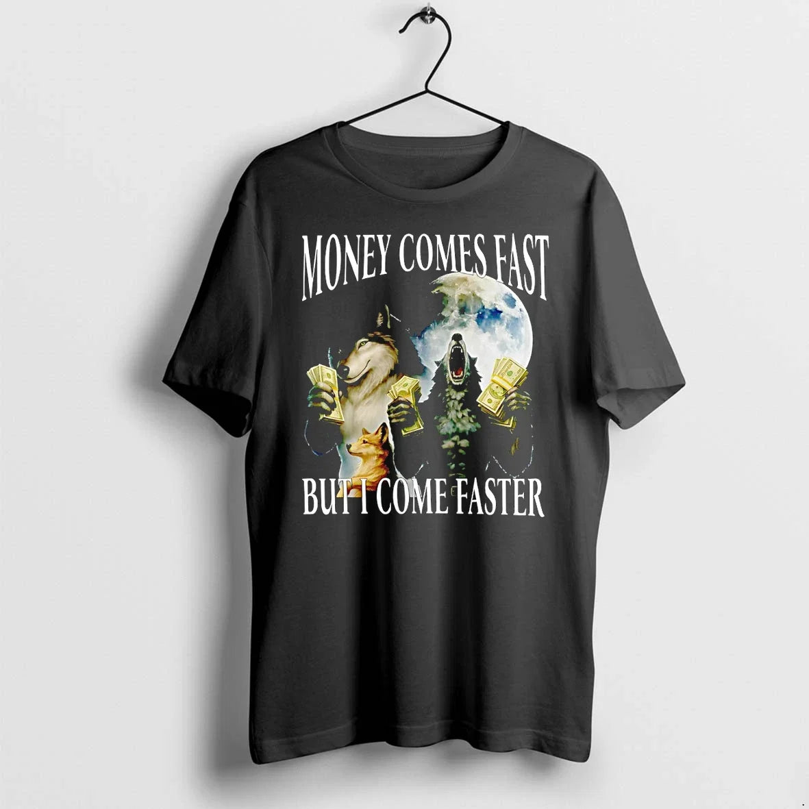 Classic Money Comes Fast But I Come Faster Cringe - Adult & Kids T-Shirts, Sweatshirts & Hoodies apparel design preview 1