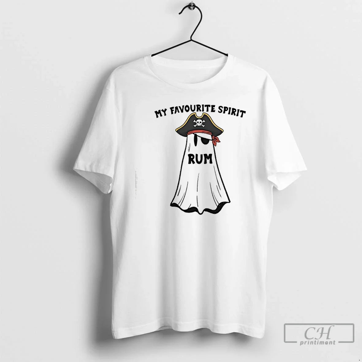 Classic My Favourite Spirit Rum Ghost - Adult & Kids T-Shirts, Sweatshirts & Hoodies apparel design preview 1