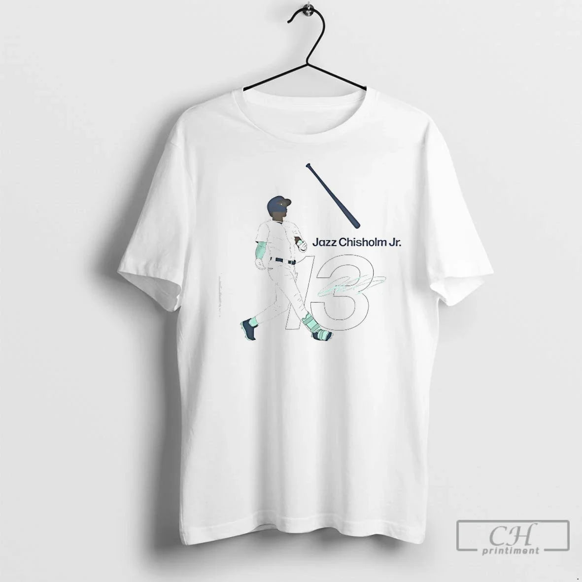 Classic New York Yankees Jazz Chisholm Jr Bat Flip - Adult & Kids T-Shirts, Sweatshirts & Hoodies apparel design preview 1
