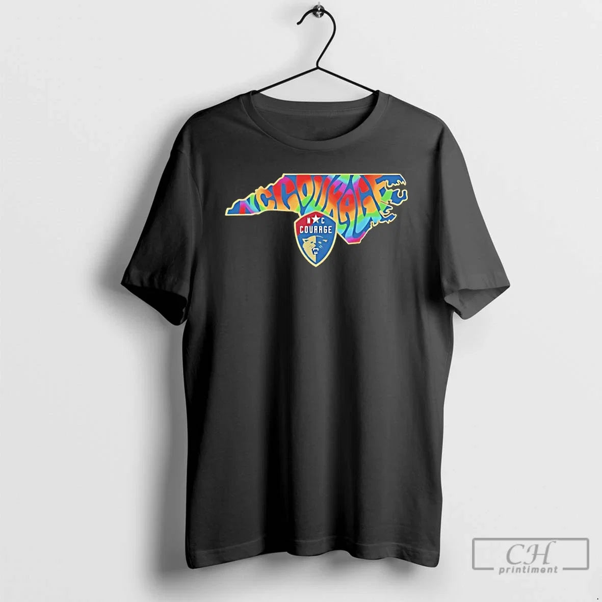 Classic North Carolina Courage Groovy Pride State - Adult & Kids T-Shirts, Sweatshirts & Hoodies apparel design preview 1